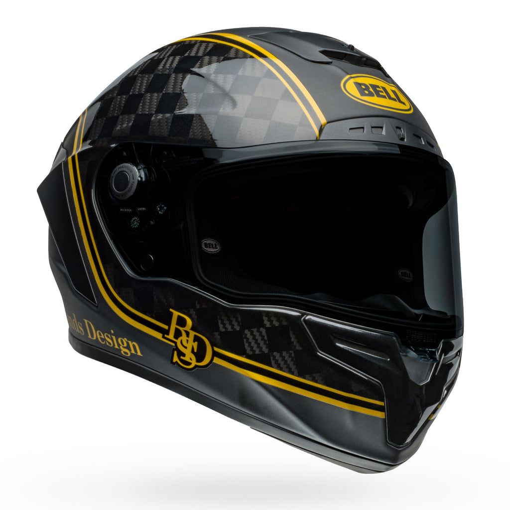 BELL Racestar DLX RSD Player Race | Road Helmet *Pro Tint Visor Inc* (Carbon/Gold)