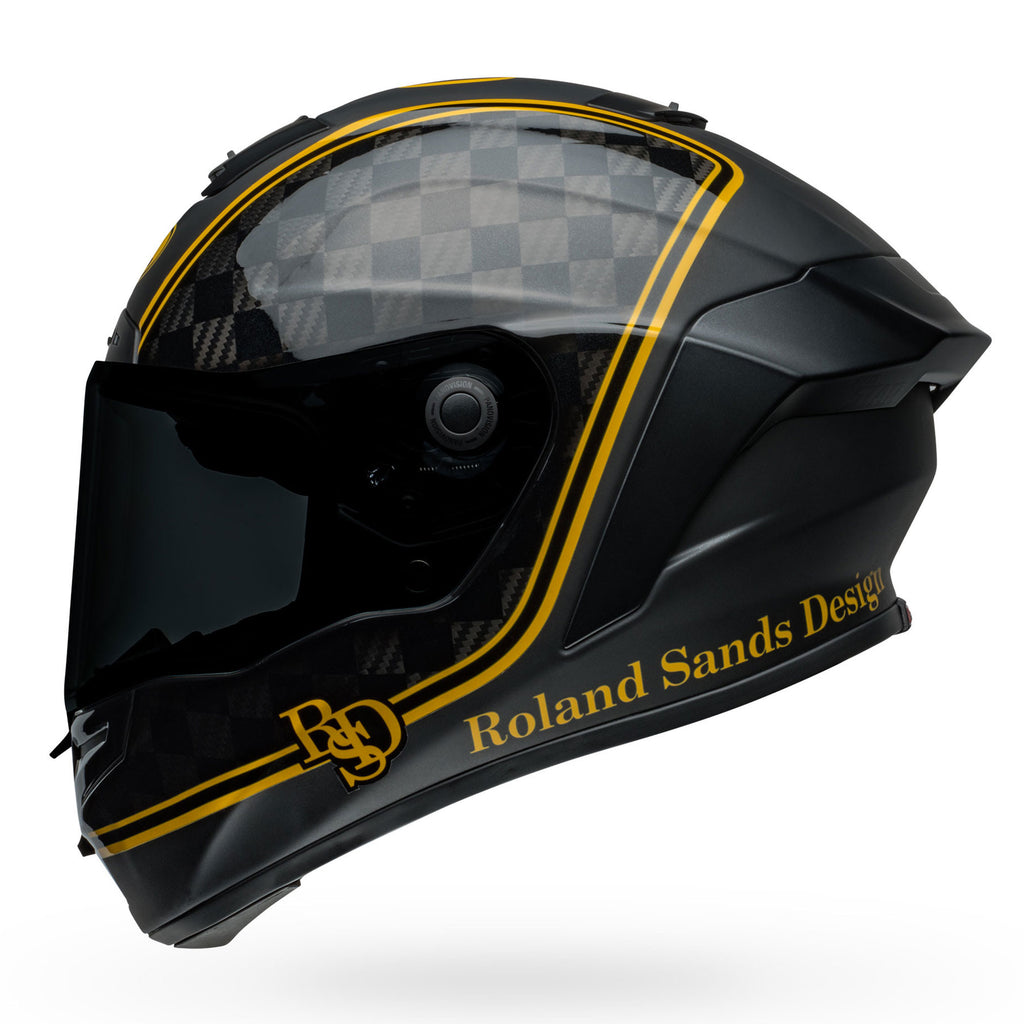 BELL Racestar DLX RSD Player Race | Road Helmet *Pro Tint Visor Inc* (Carbon/Gold)