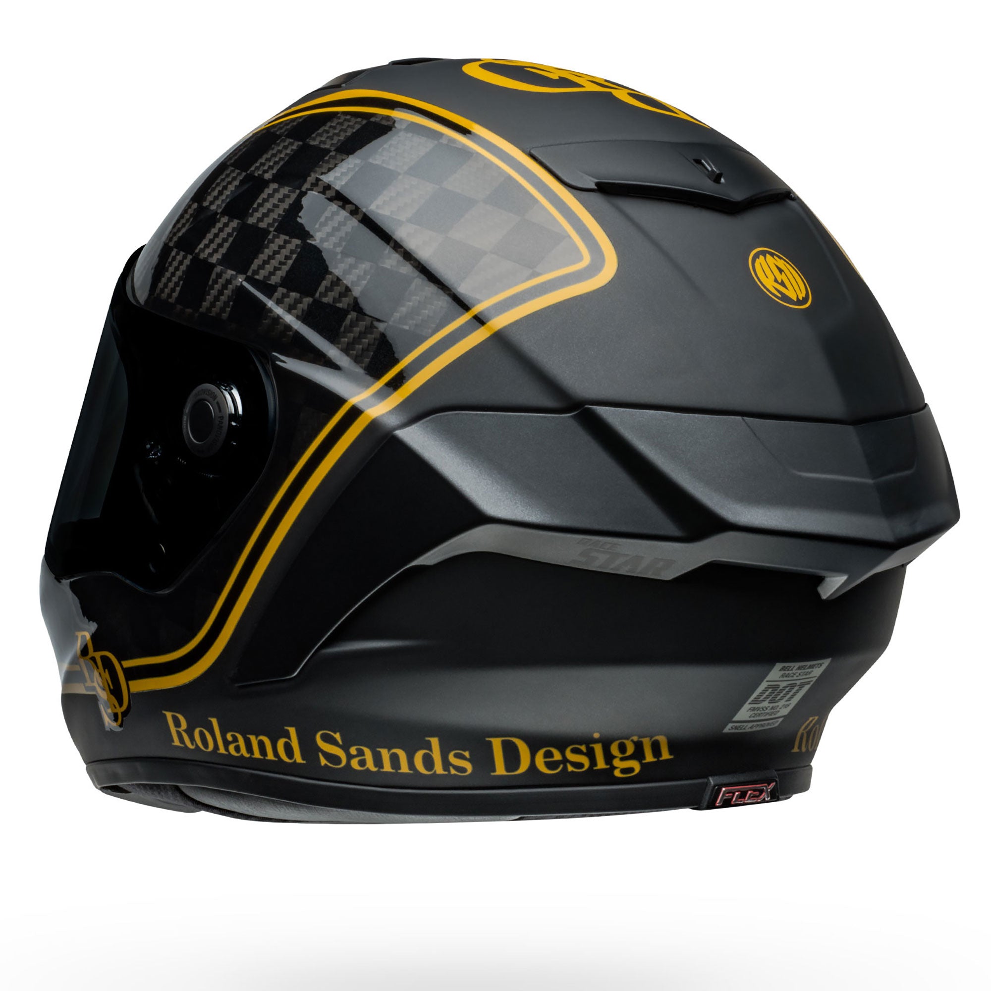 BELL Racestar DLX RSD Player Race | Road Helmet *Pro Tint Visor Inc* (Carbon/Gold)