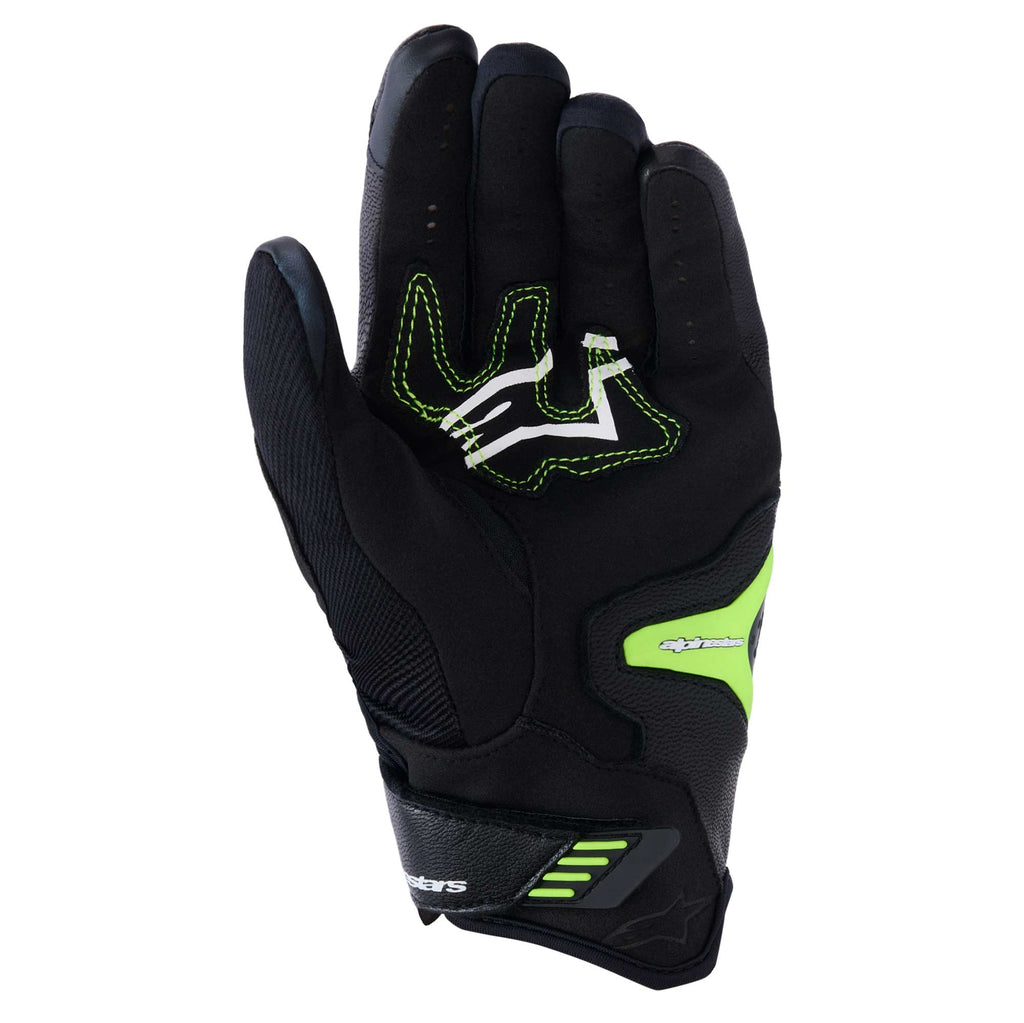 Alpinestars SP-R PRO Motorcycle Short Sports Leather Gloves (Black/Yellow Fluo)