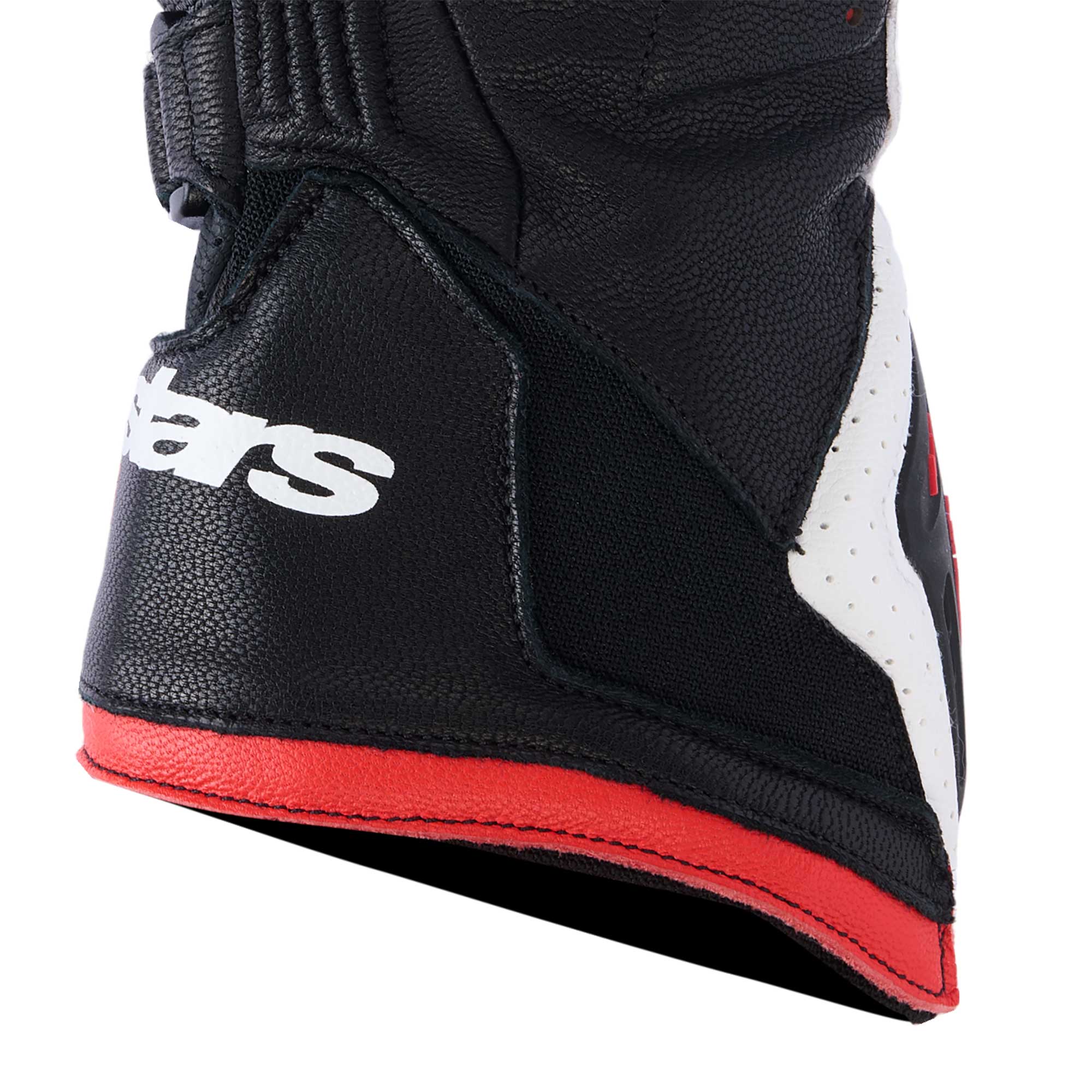 Alpinestars SP-9 Motorcycle Sports Leather Gloves (Black/White/Bright Red)