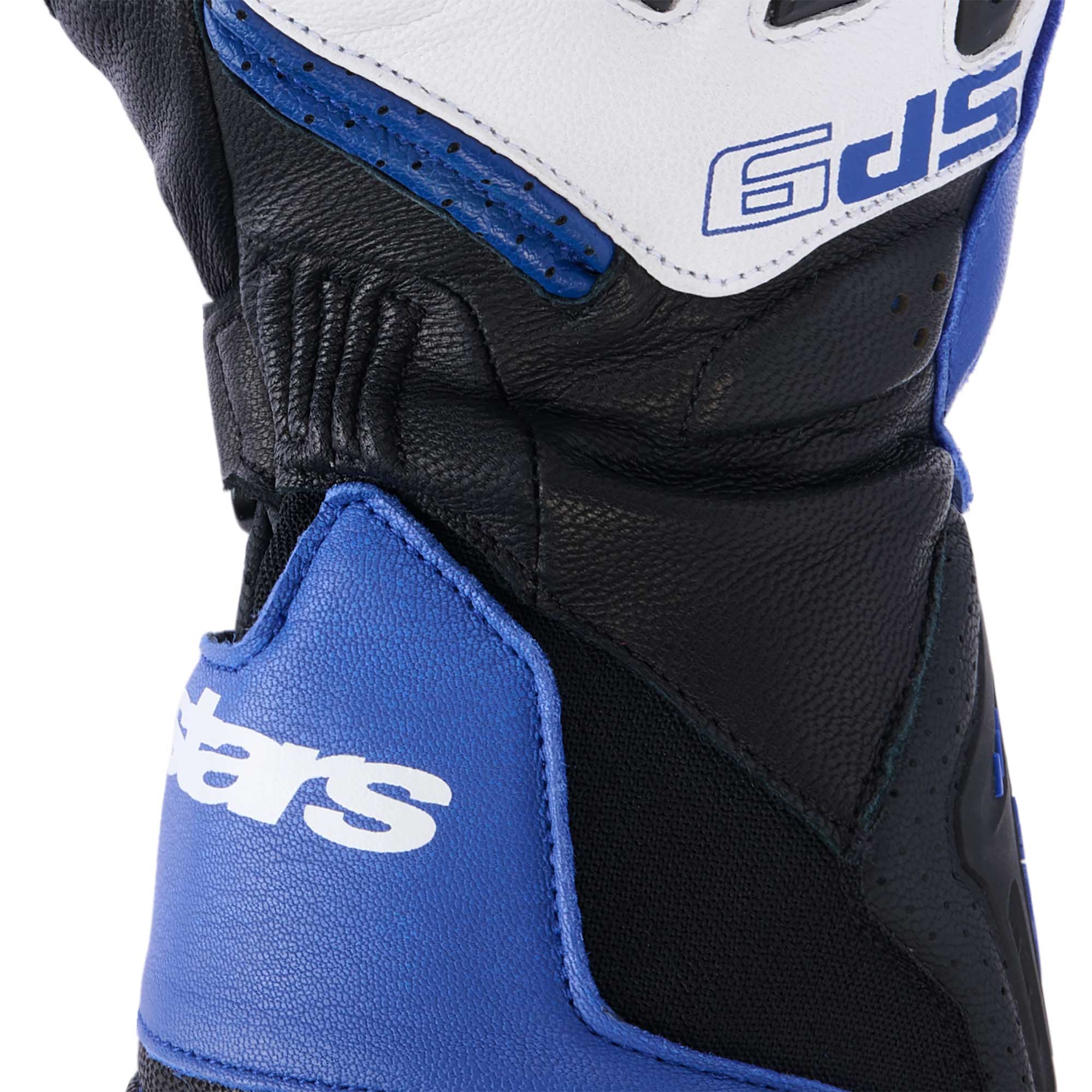 Alpinestars SP-9 Motorcycle Sports Leather Gloves (Bright Blue/Navy/White)