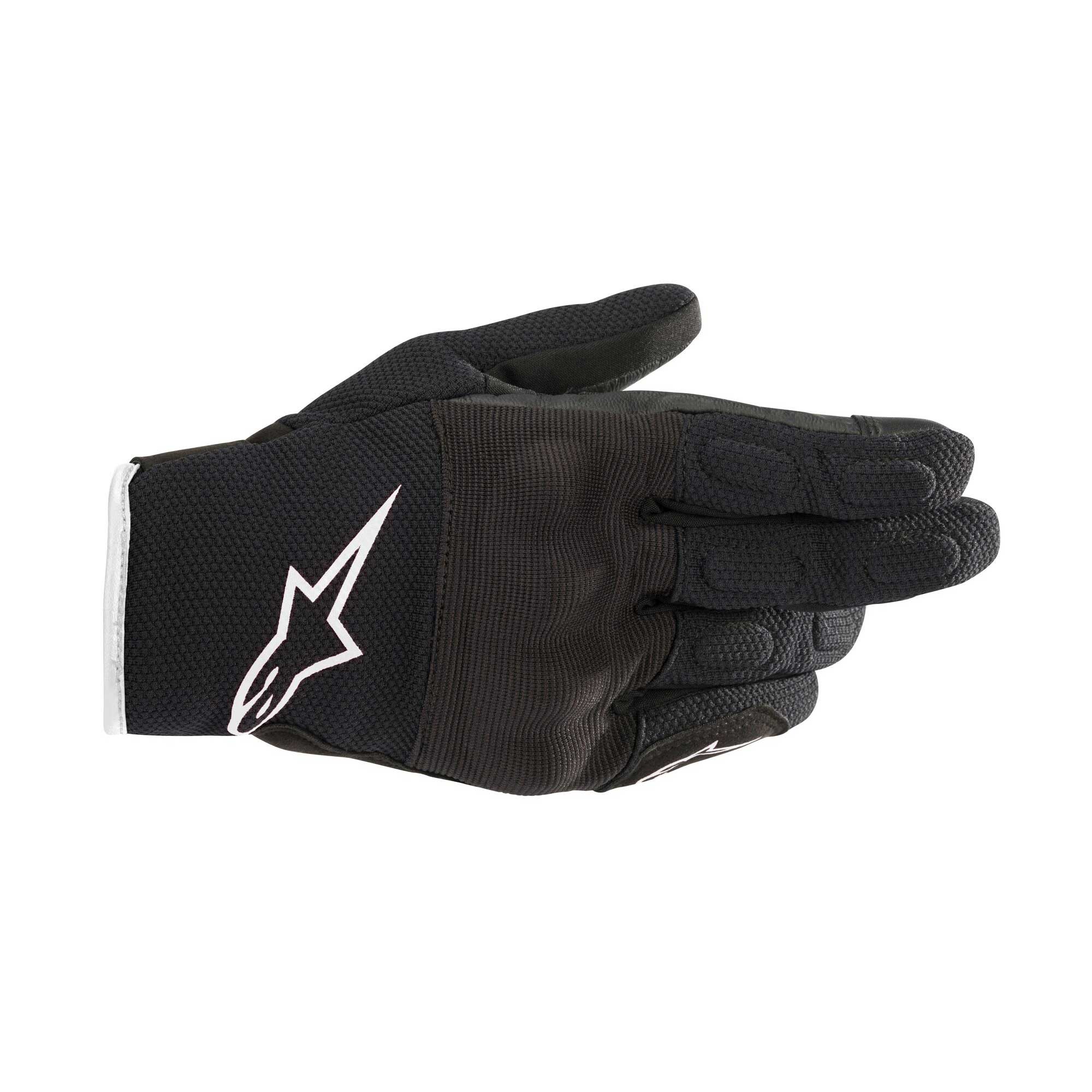 Alpinestars Women's S-Max Stella Drystar WP Motorcycle Short Gloves (Black/White)