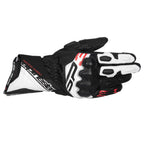 Alpinestars SP-3 Motorcycle Sports Leather Gloves (Black/White/Red Fluo)
