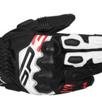 Alpinestars SP-3 Motorcycle Sports Leather Gloves (Black/White/Red Fluo)
