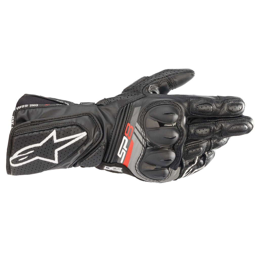 Alpinestars SP-8 V3 Motorcycle Sports Leather Gloves (Black)
