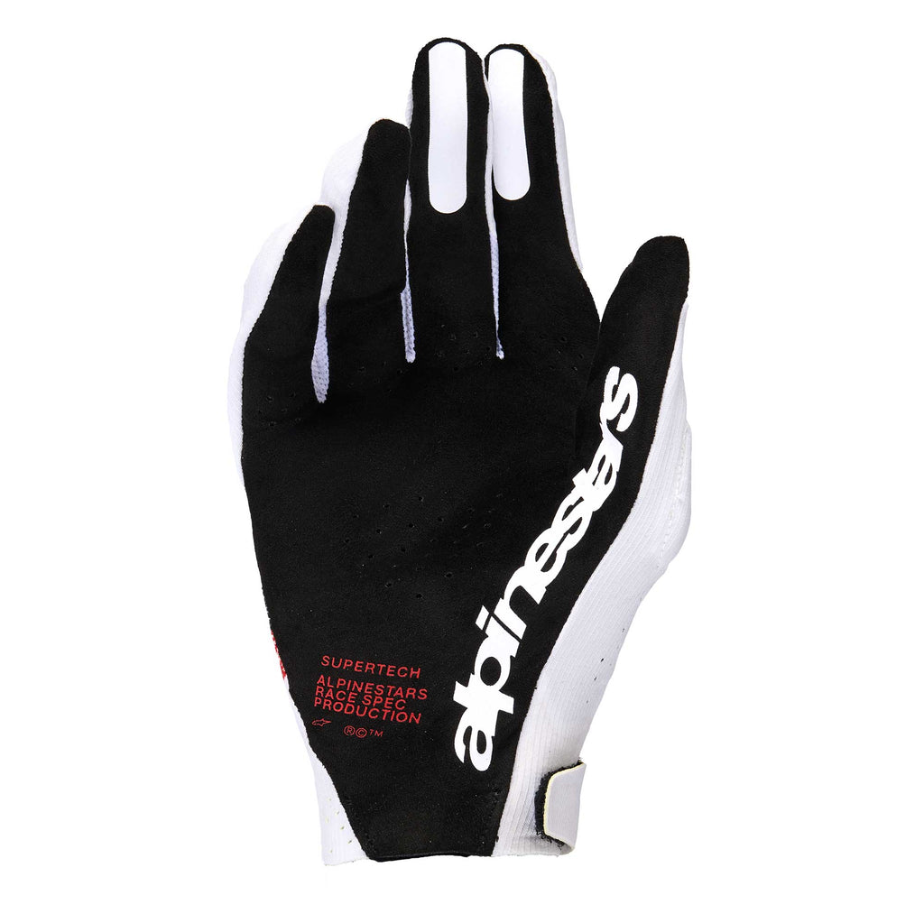Alpinestars SuperTech MX Gloves (White/Black/Fire Red)