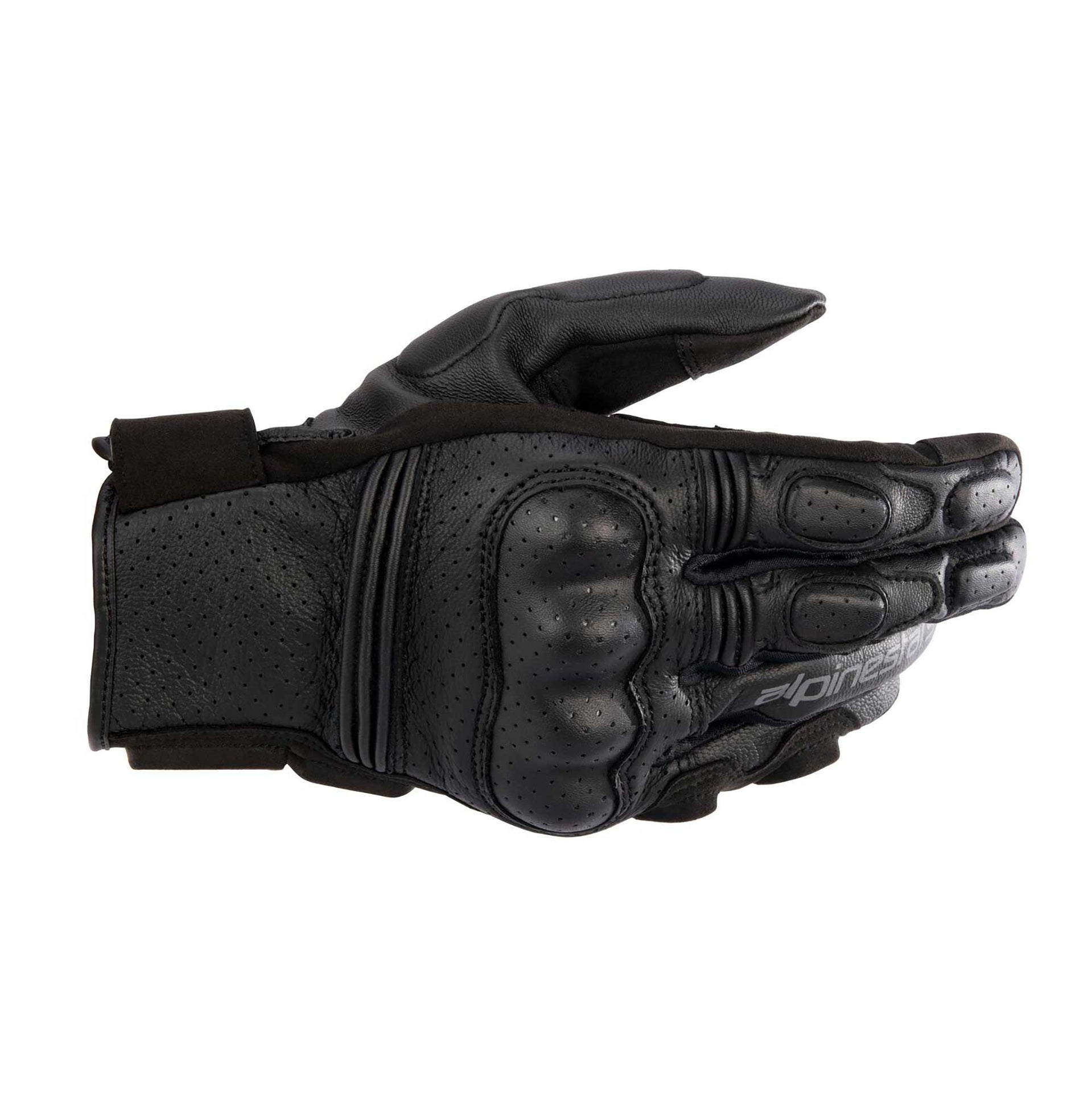 Alpinestars Phenom Leather Air Motorcycle Short Leather Gloves (Black/Black)