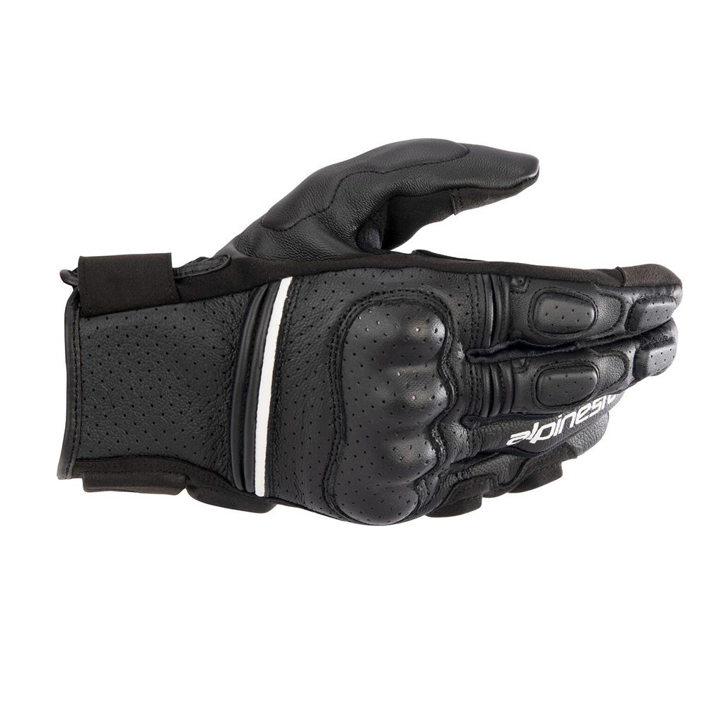 Alpinestars Phenom Leather Air Motorcycle Short Leather Gloves (Black/White)