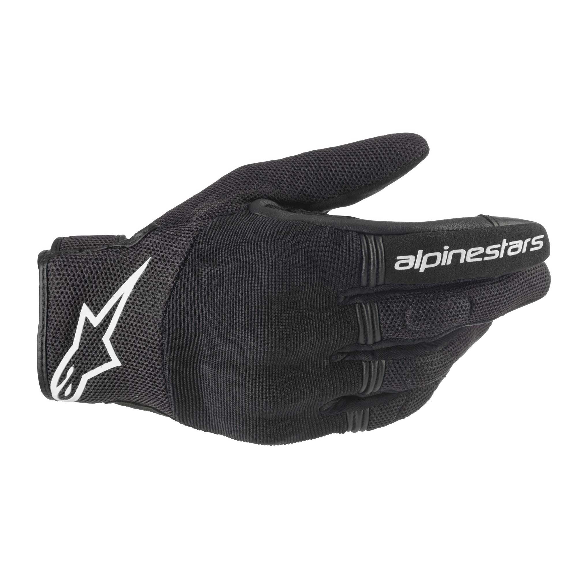 Alpinestars Women's Copper Motorcycle Short Textile Gloves (Black/White)