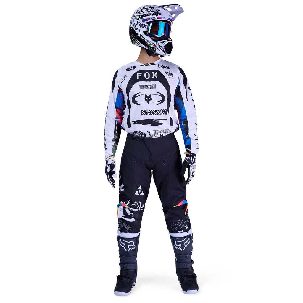 FOX Racing 180 IMAGE COSMO MX Jersey & Pant Kit Deal (White/Black)