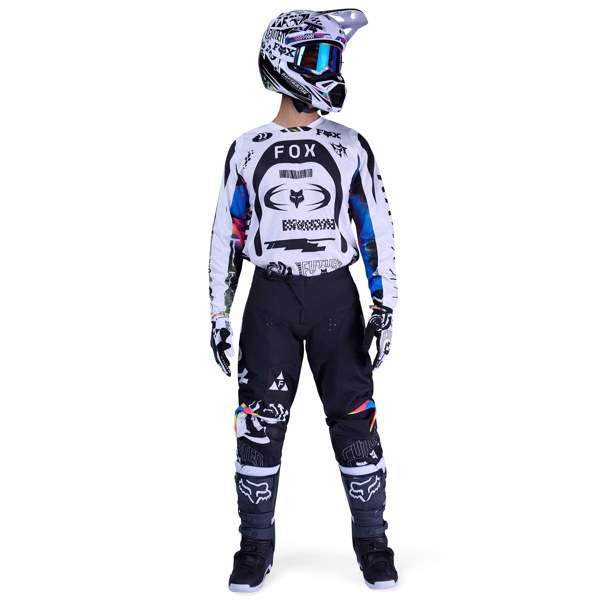 FOX Racing MX Gear Set 180 IMAGE COSMO (White/Black)