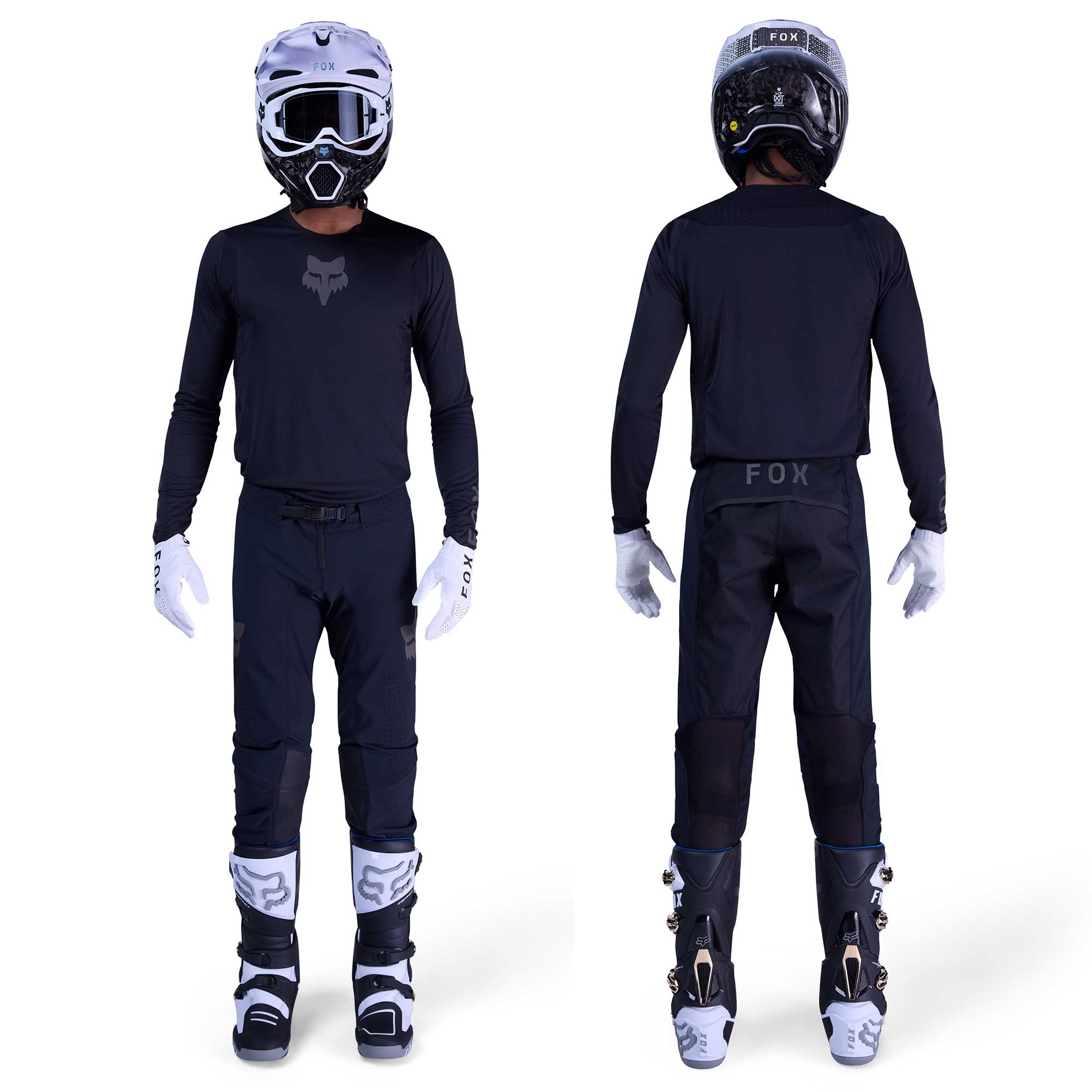 FOX Racing MX | SX FLEXAIR BLACKOUT MX Jersey & Pant Kit Deal (Black)