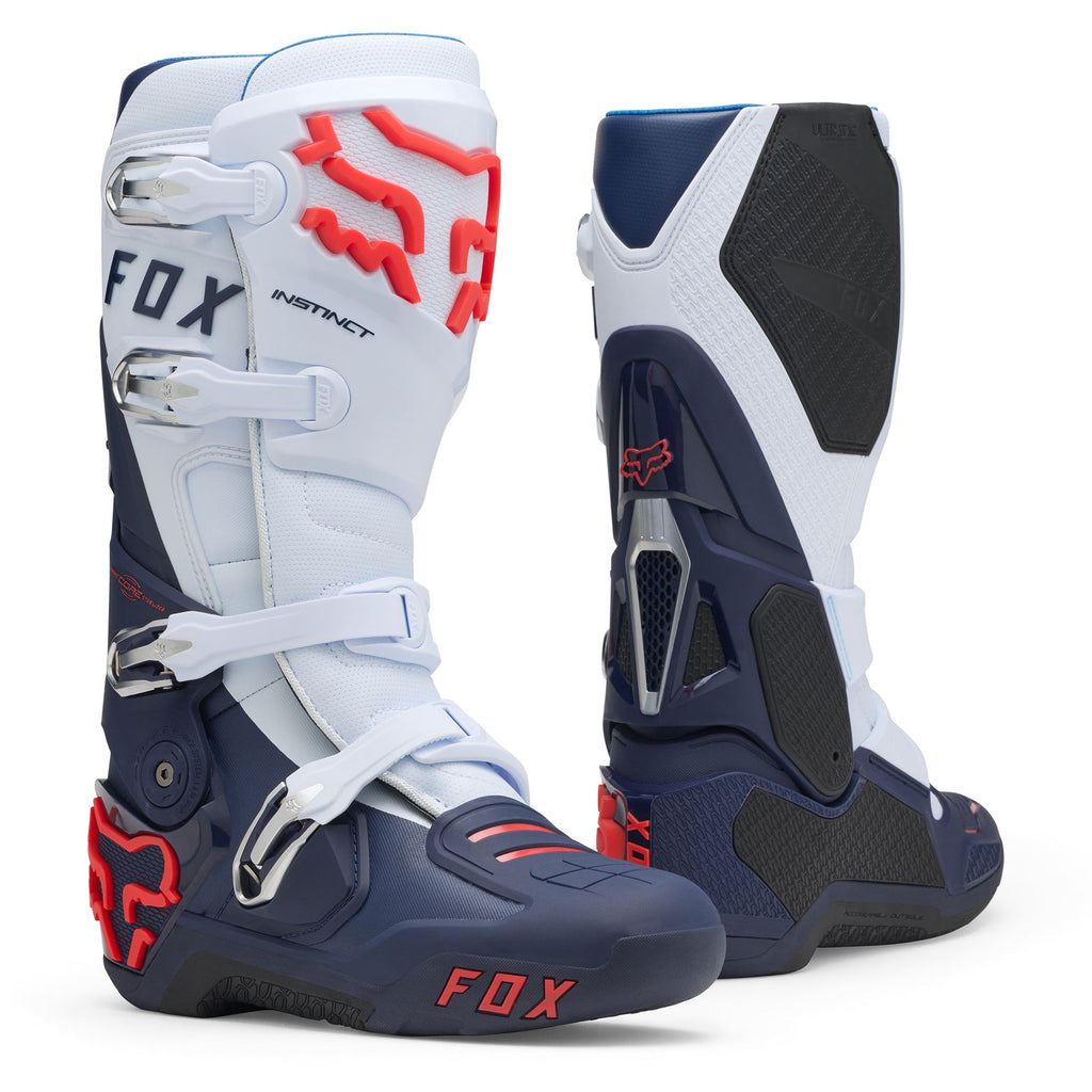FOX Racing INSTINCT 2.0 Motocross Boots (Midnight Blue/White)