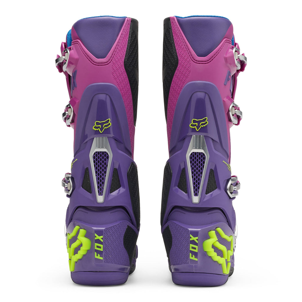 FOX Racing INSTINCT 2.0 Motocross Boots (Purple Lava/Yellow Fluo)