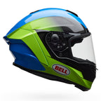 BELL Racestar DLX CORSA Race | Road Helmet *Pro Tint Visor Inc* (Carbon/Green/Blue)