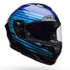BELL Racestar DLX DASH Race | Road Helmet *Pro Tint Visor Inc* (Carbon/Black/Blue)