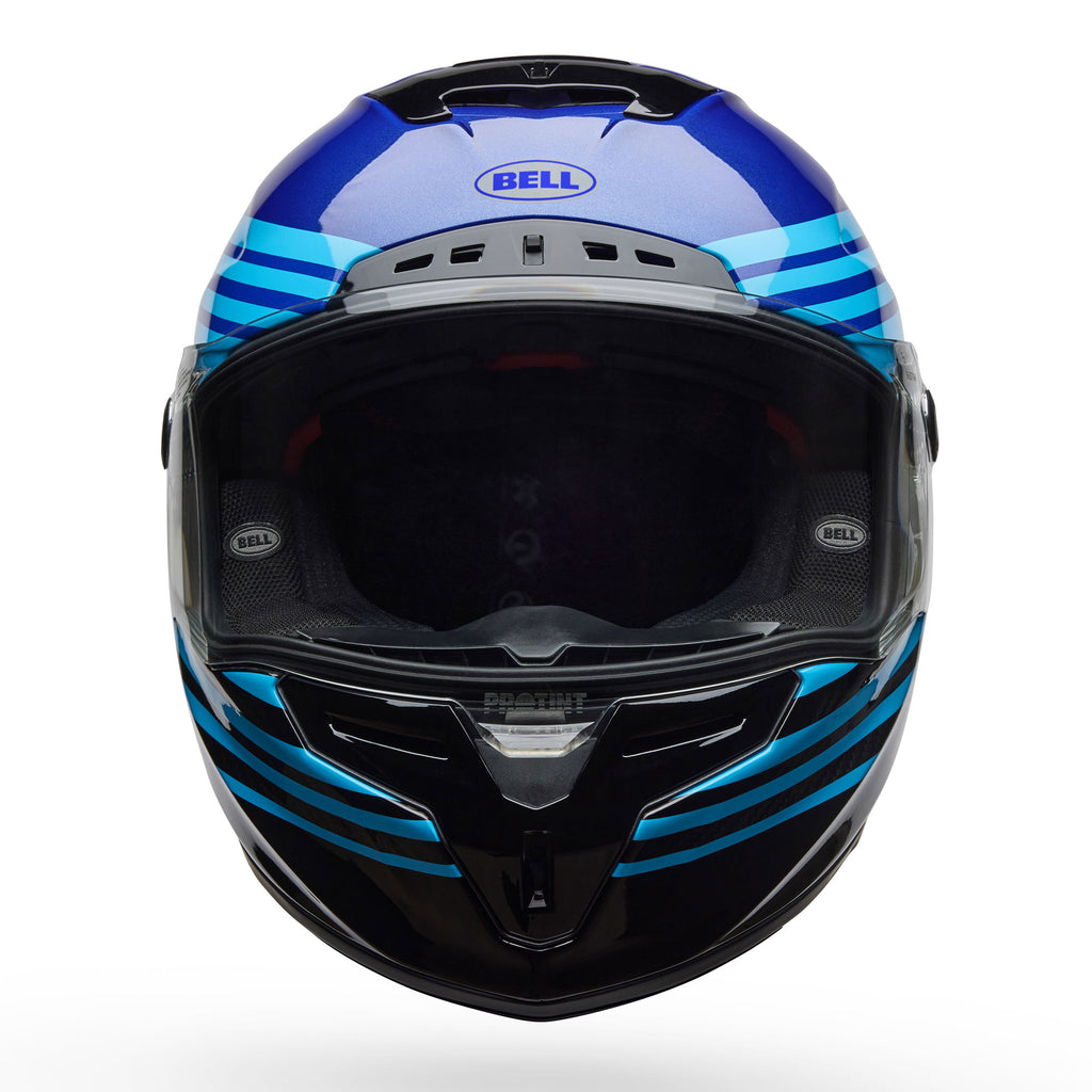 BELL Racestar DLX DASH Race | Road Helmet *Pro Tint Visor Inc* (Carbon/Black/Blue)