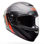 BELL Racestar DLX FLEX Strike Race | Road Helmet *Pro Tint Visor Inc* (Carbon/Grey/Orange)