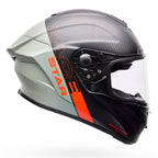 BELL Racestar DLX FLEX Strike Race | Road Helmet *Pro Tint Visor Inc* (Carbon/Grey/Orange)