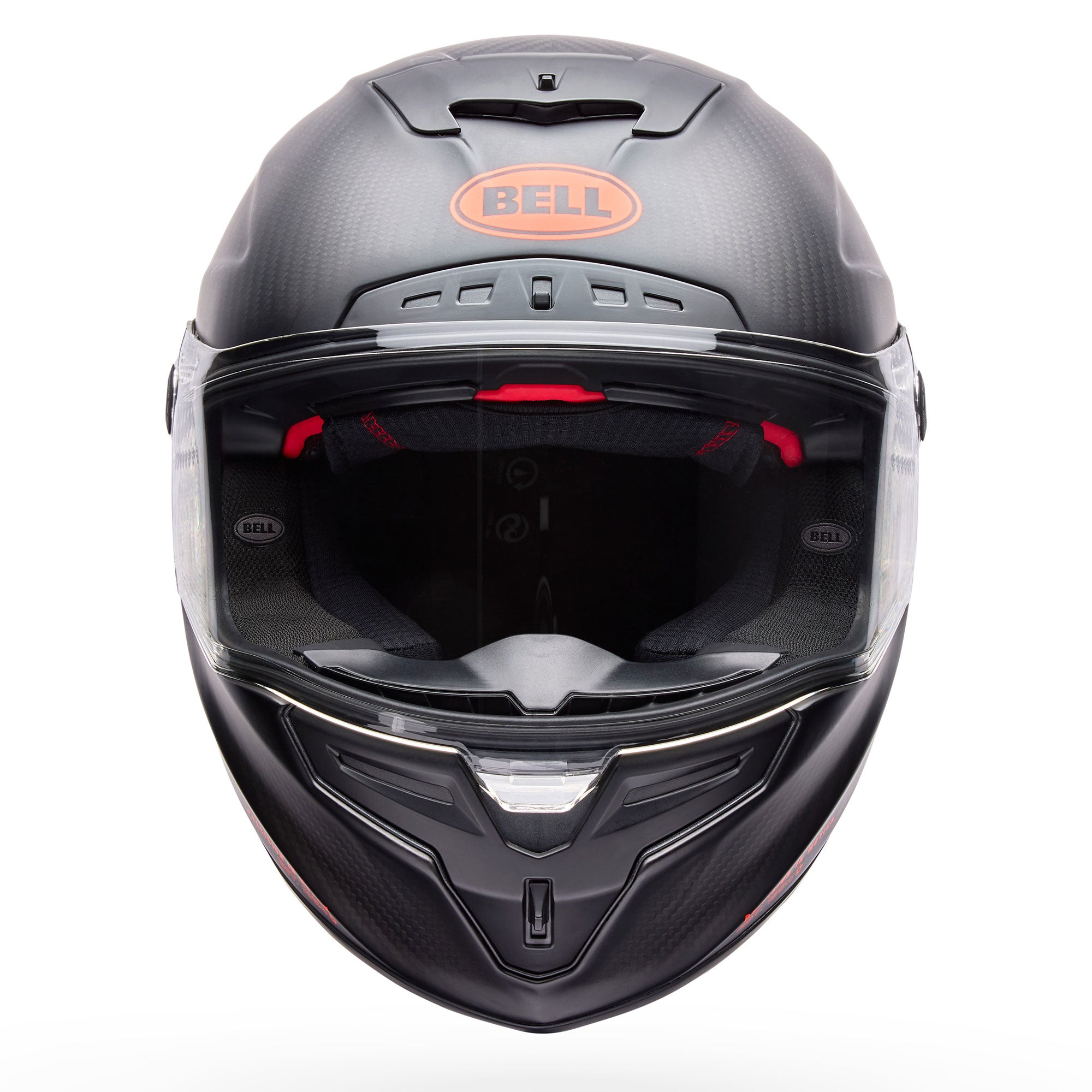 BELL Racestar DLX FLEX Strike Race | Road Helmet *Pro Tint Visor Inc* (Carbon/Grey/Orange)