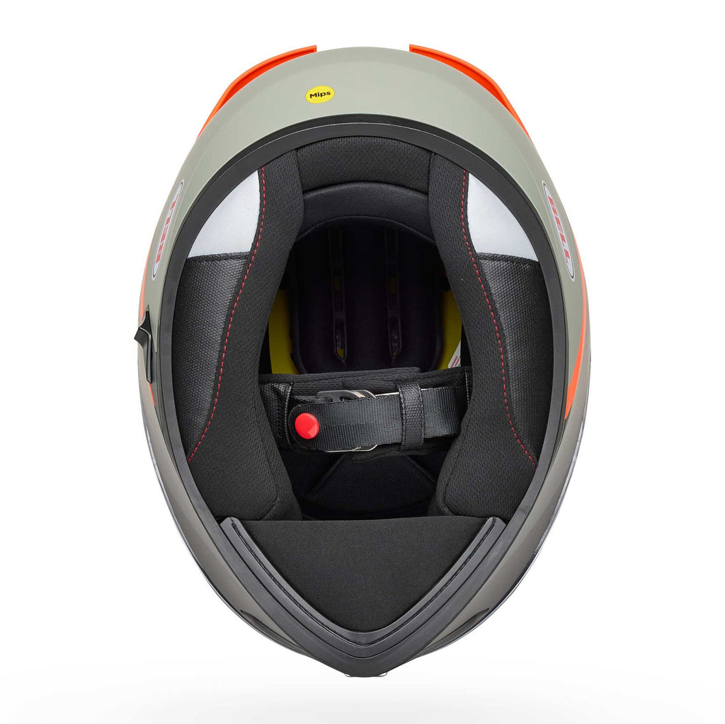 Bell Lithium MIPS BASH Motorcycle Helmet (Matt Grey/Olive/Orange)