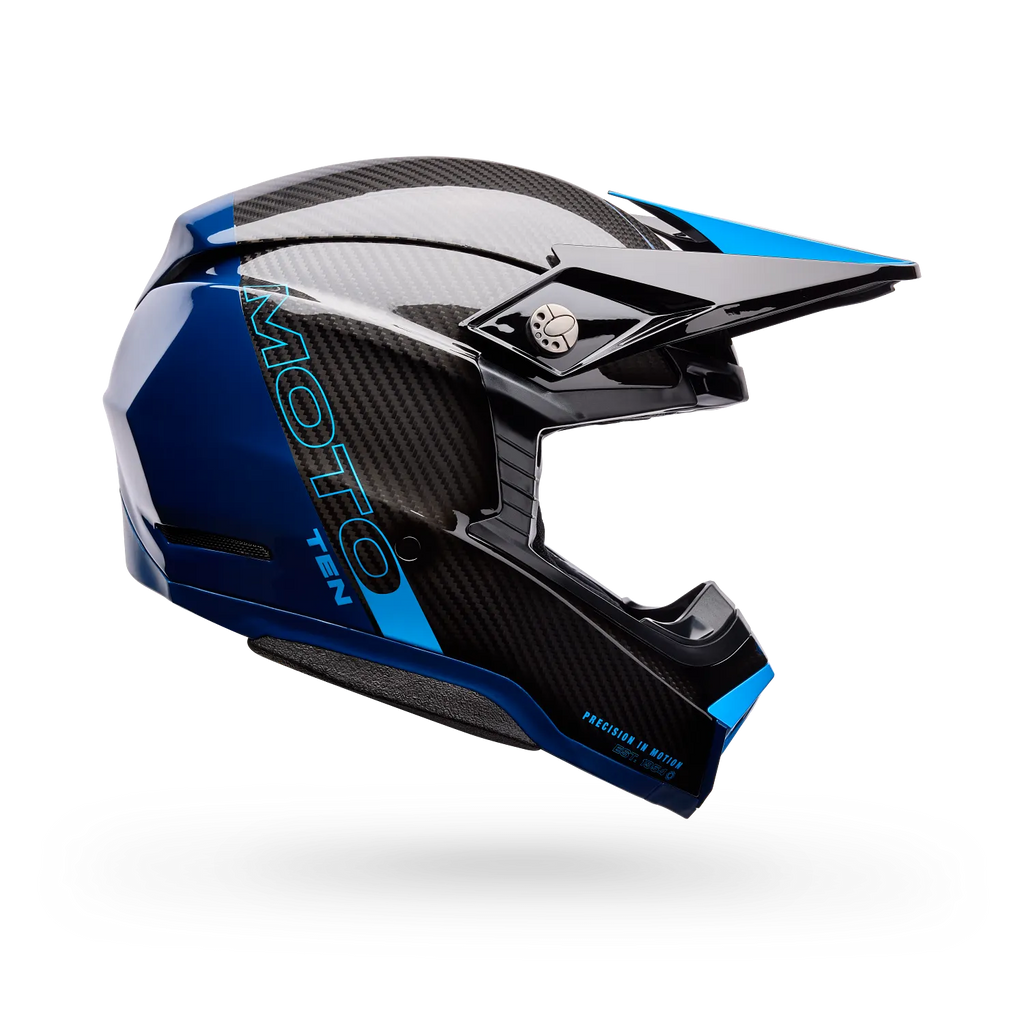 BELL Moto-10 SPHERICAL STRIKE MX | Enduro Helmet (Carbon/Blue)
