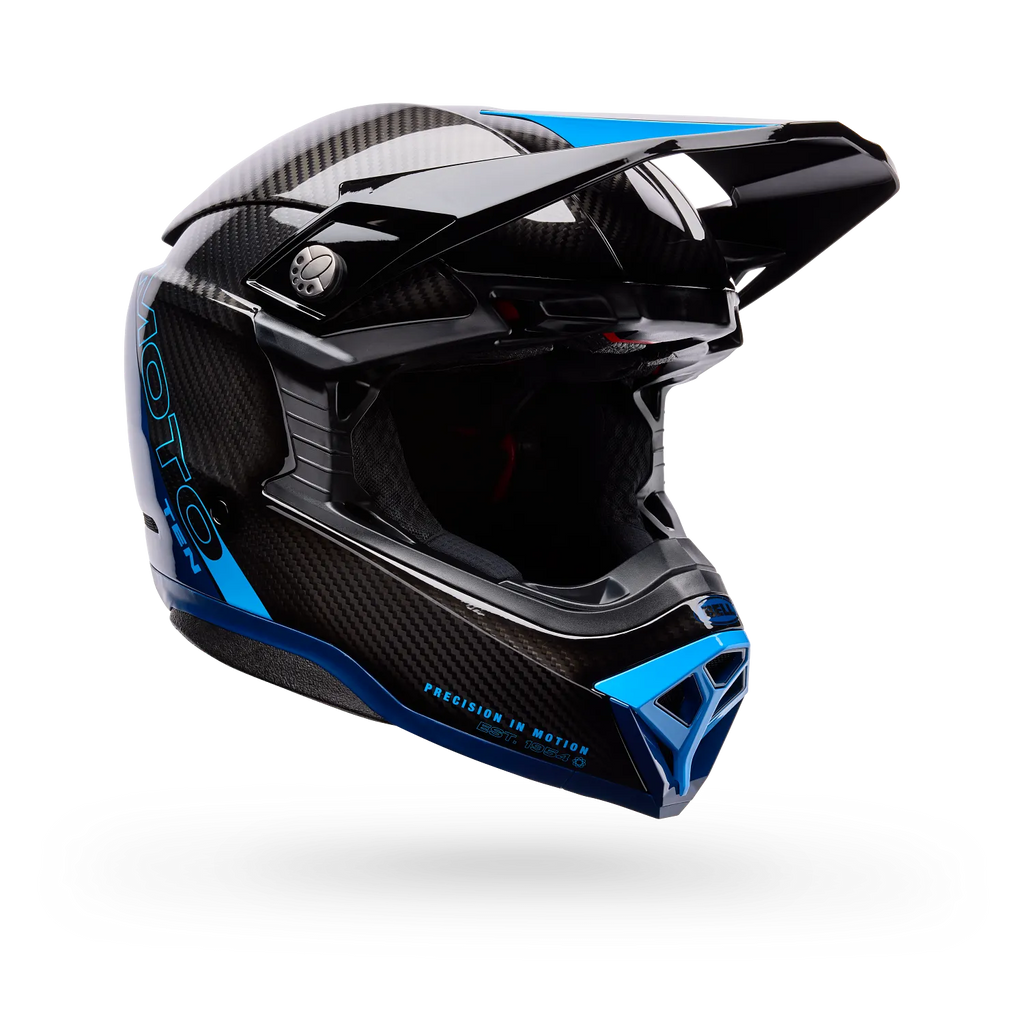 BELL Moto-10 SPHERICAL STRIKE MX | Enduro Helmet (Carbon/Blue)