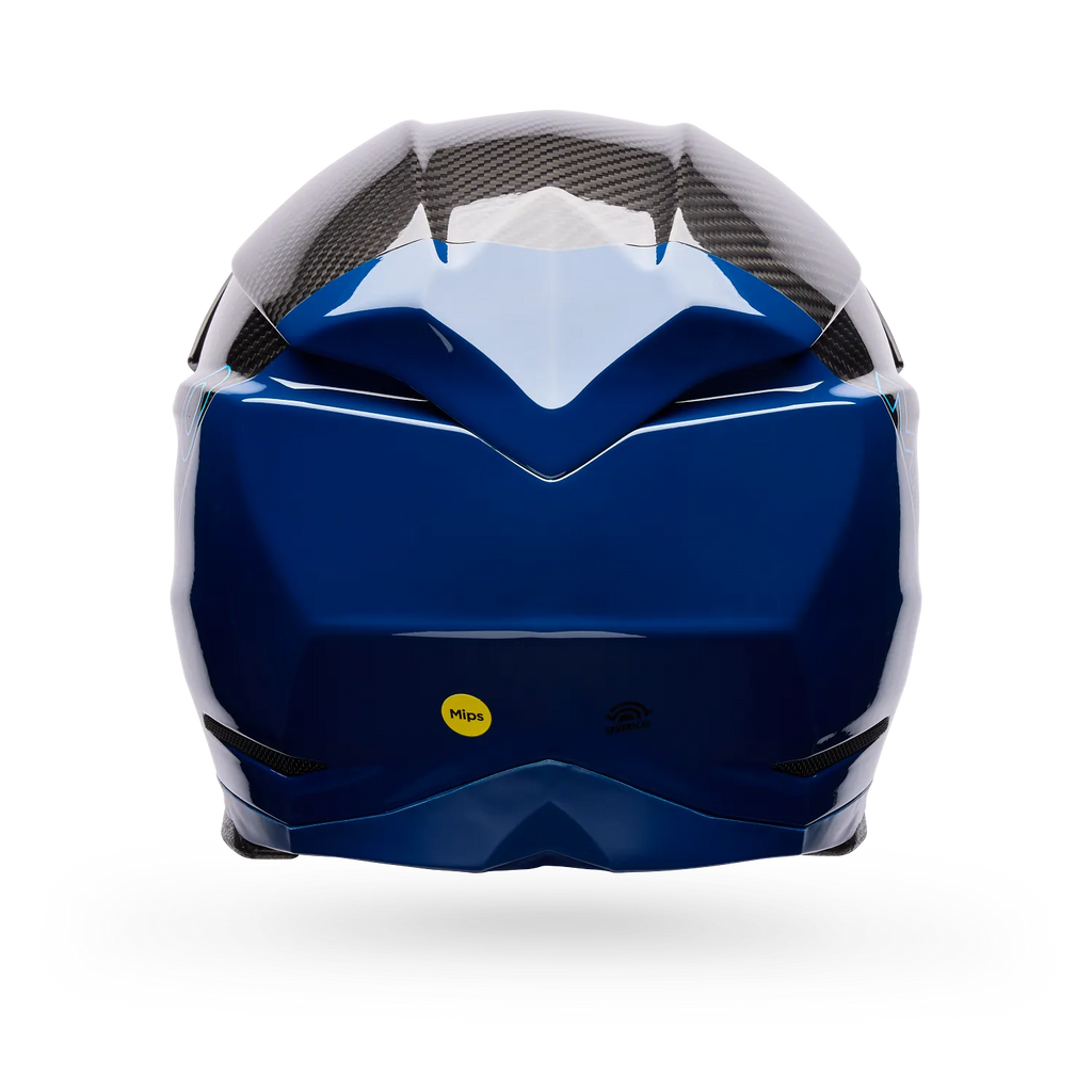 BELL Moto-10 SPHERICAL STRIKE MX | Enduro Helmet (Carbon/Blue)