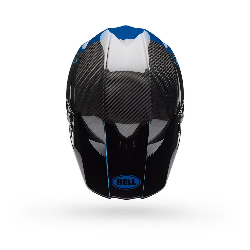 BELL Moto-10 SPHERICAL STRIKE MX | Enduro Helmet (Carbon/Blue)