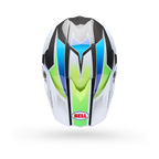 BELL Moto-10 SPHERICAL GRID MX | Enduro Helmet (Carbon/White/Blue/Green)