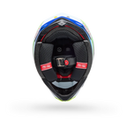 BELL Moto-10 SPHERICAL GRID MX | Enduro Helmet (Carbon/White/Blue/Green)