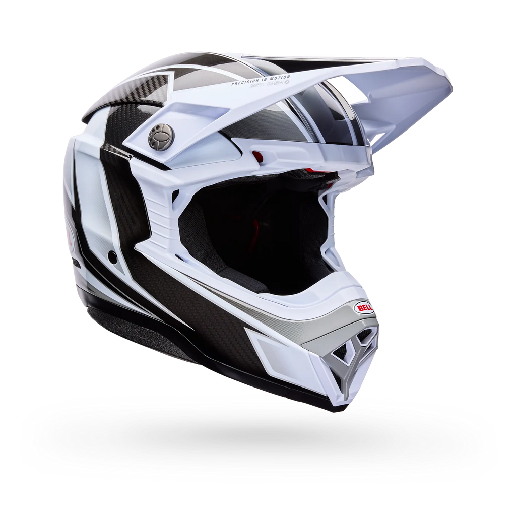 BELL Moto-10 SPHERICAL GRID MX | Enduro Helmet (Carbon/White/Black/Grey)