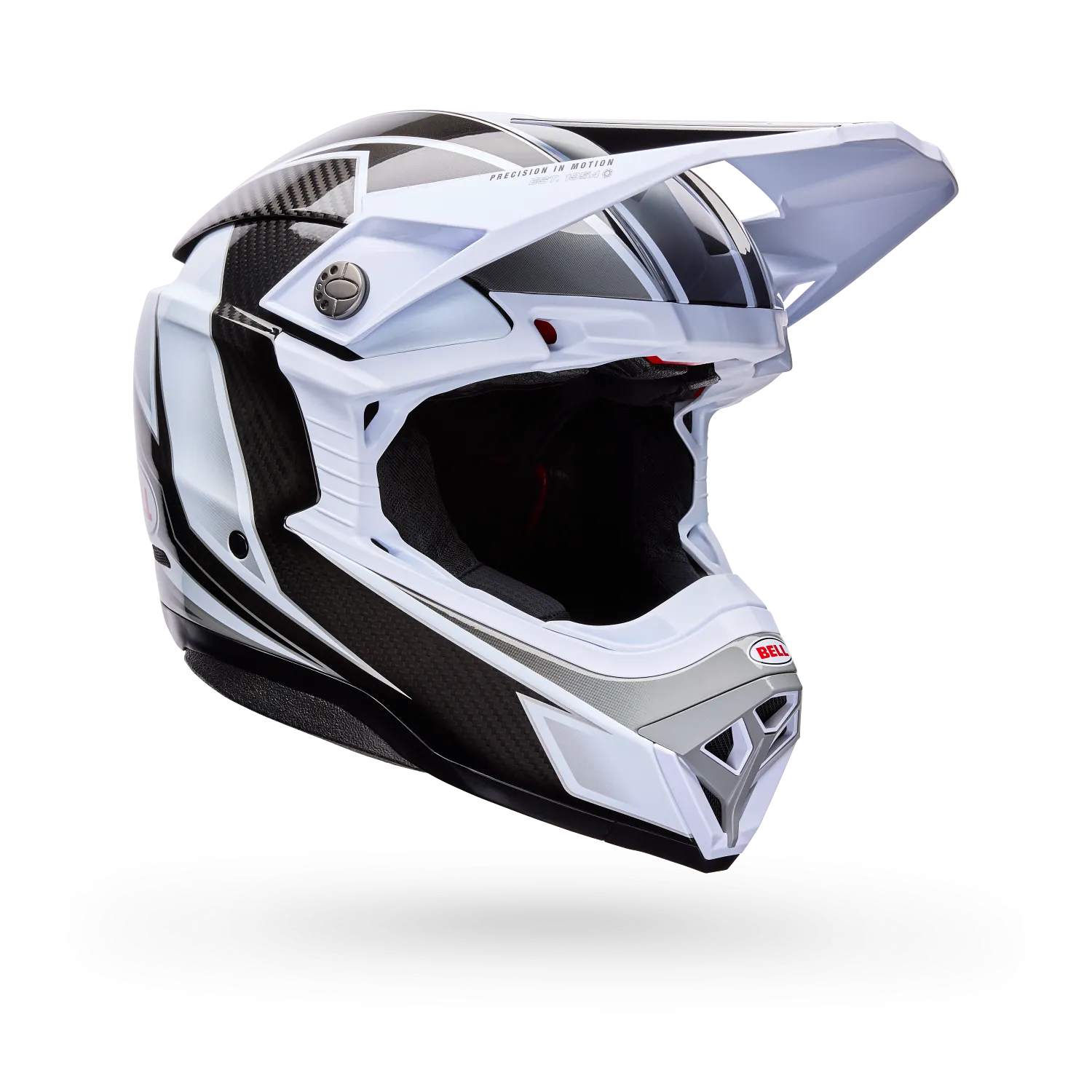 BELL Moto-10 SPHERICAL GRID MX | Enduro Helmet (Carbon/White/Black/Grey)