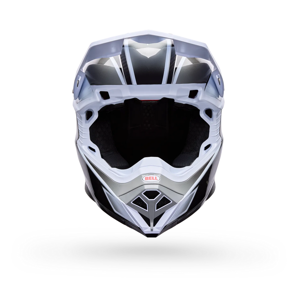 BELL Moto-10 SPHERICAL GRID MX | Enduro Helmet (Carbon/White/Black/Grey)