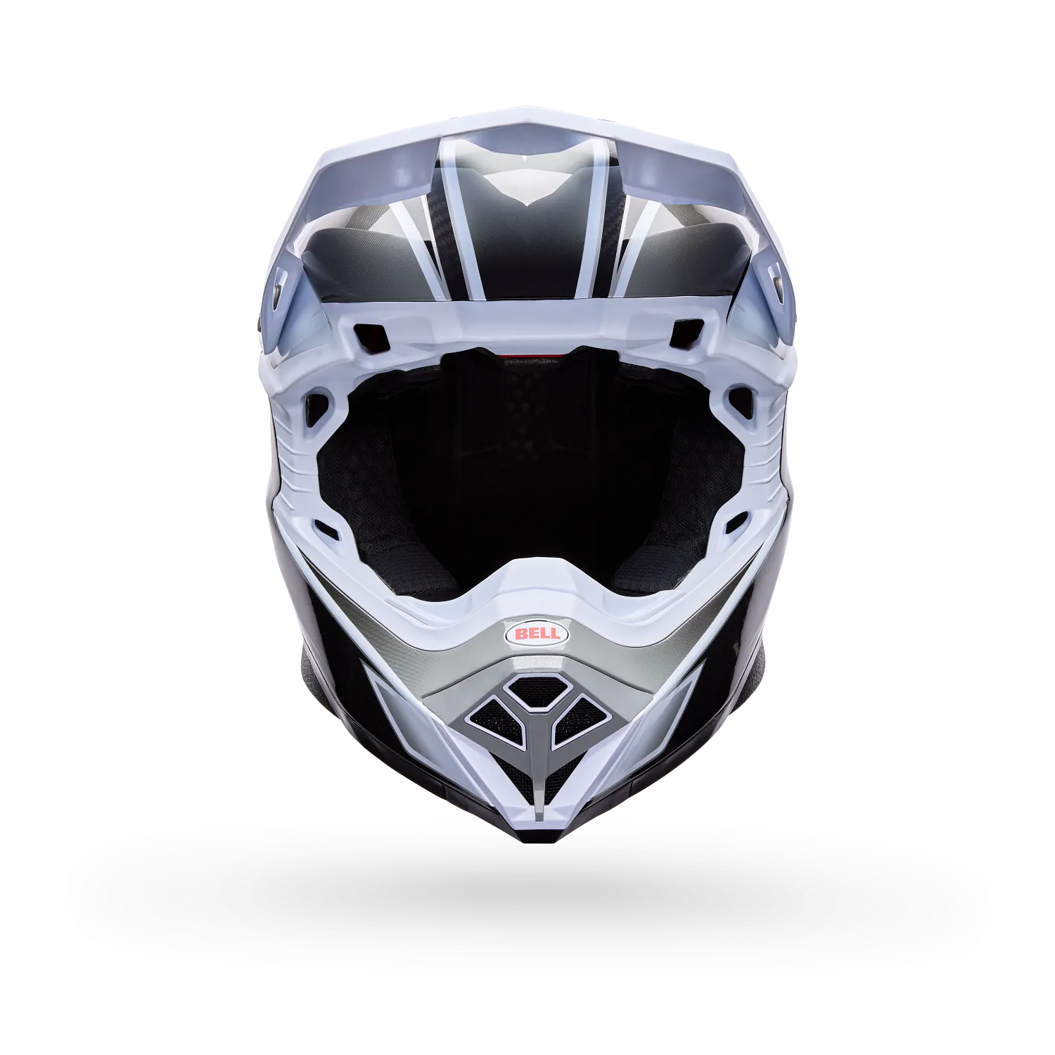 BELL Moto-10 SPHERICAL GRID MX | Enduro Helmet (Carbon/White/Black/Grey)