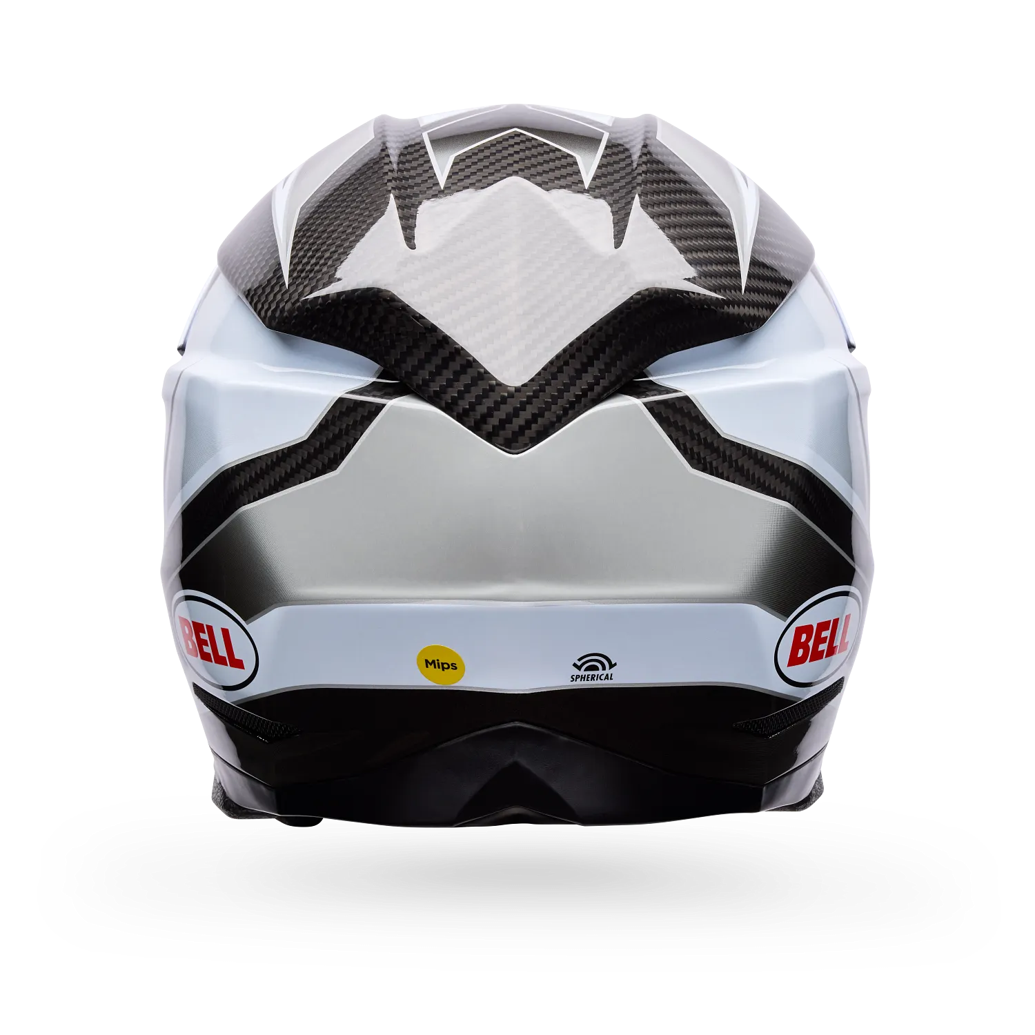 BELL Moto-10 SPHERICAL GRID MX | Enduro Helmet (Carbon/White/Black/Grey)