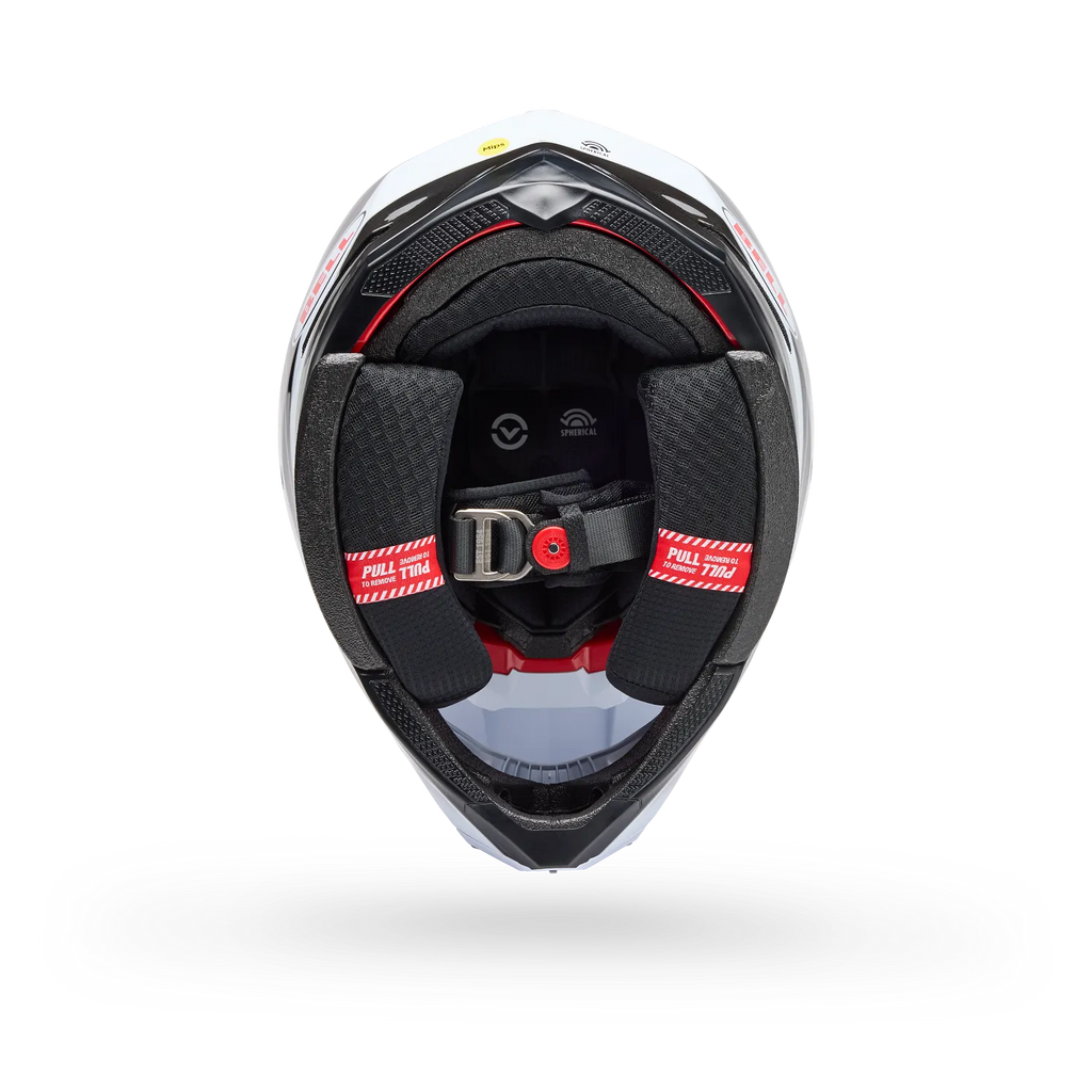 BELL Moto-10 SPHERICAL GRID MX | Enduro Helmet (Carbon/White/Black/Grey)