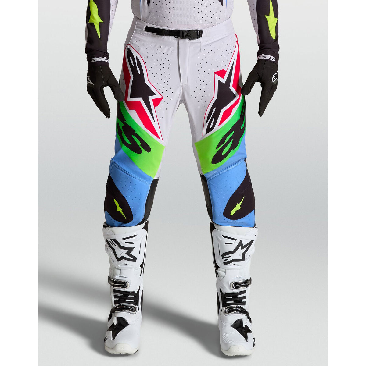 Alpinestars SuperTech DYNA Gear Set (Light Lilac/Green Fluo/Black)