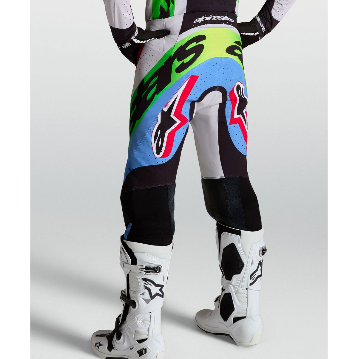 Alpinestars SuperTech DYNA Gear Set (Light Lilac/Green Fluo/Black)