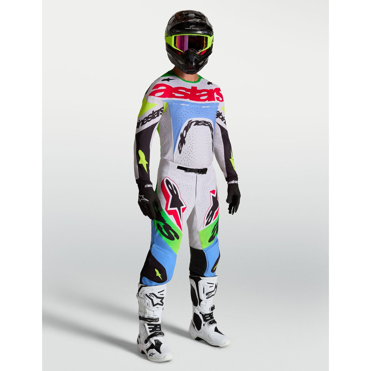 Alpinestars Supertech DYNA MX Pants (Light Lilac/Green Fluo/Black)