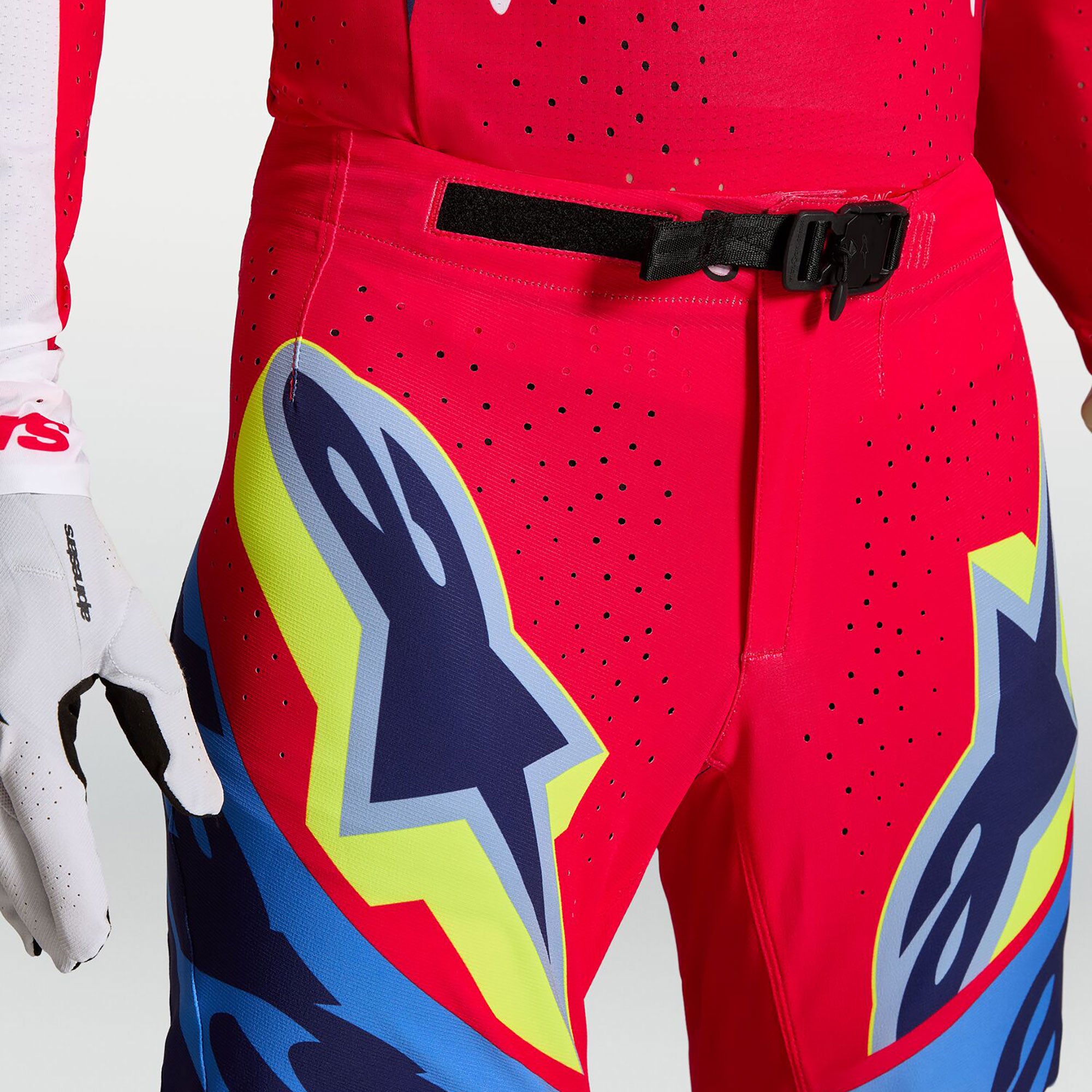 Alpinestars SuperTech DYNA Kit Deal (Fire Red/White/Navy Blue)