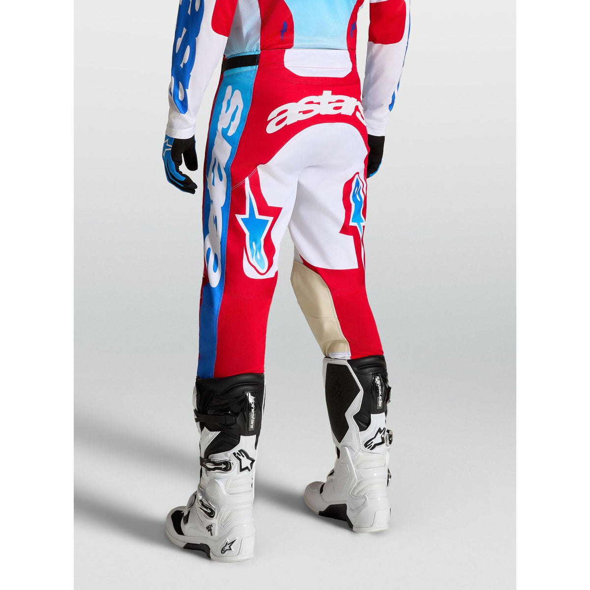 Alpinestars Racer HUNT MX Pants (White/Fire Red/Ucla Blue)
