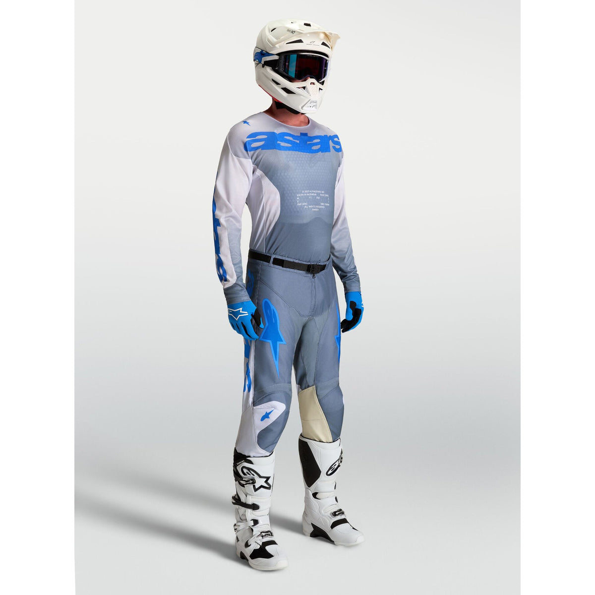 Alpinestars Racer AMBER MX Pants (Ash Gray/Light Lilac/Ucla Blue)