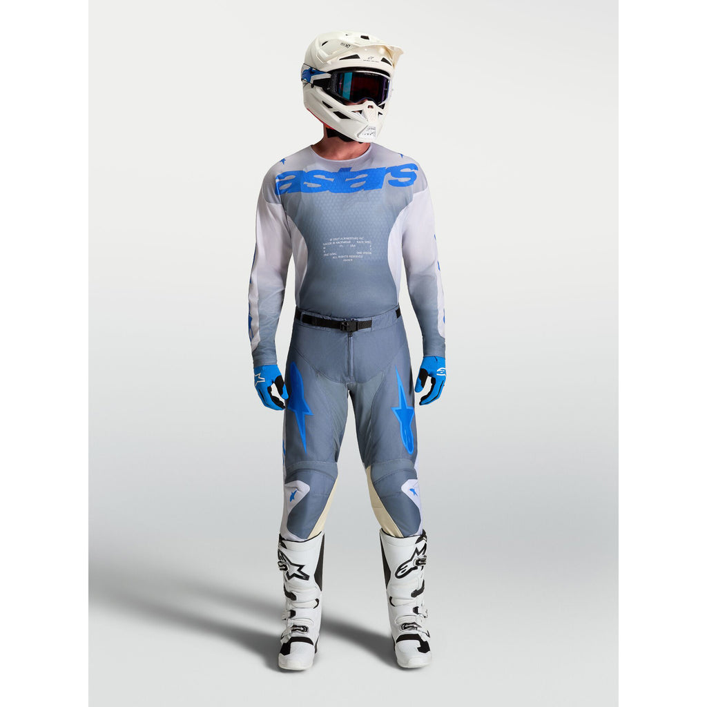 Alpinestars Racer AMBER MX Gear Set (Ash Gray/Light Lilac/Ucla Blue)
