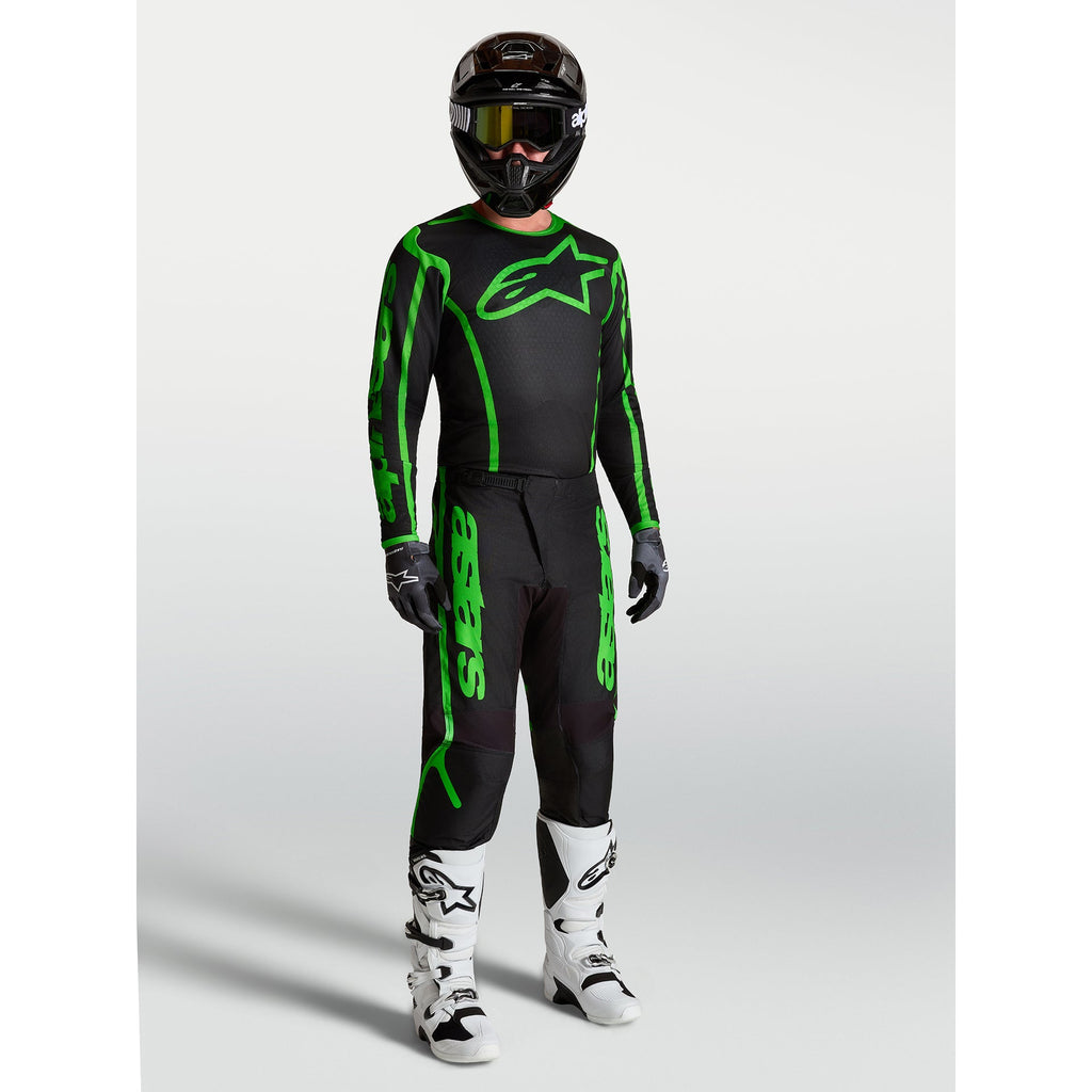 Alpinestars Fluid APEX V2 MX Pants (Black/Green Fluo)