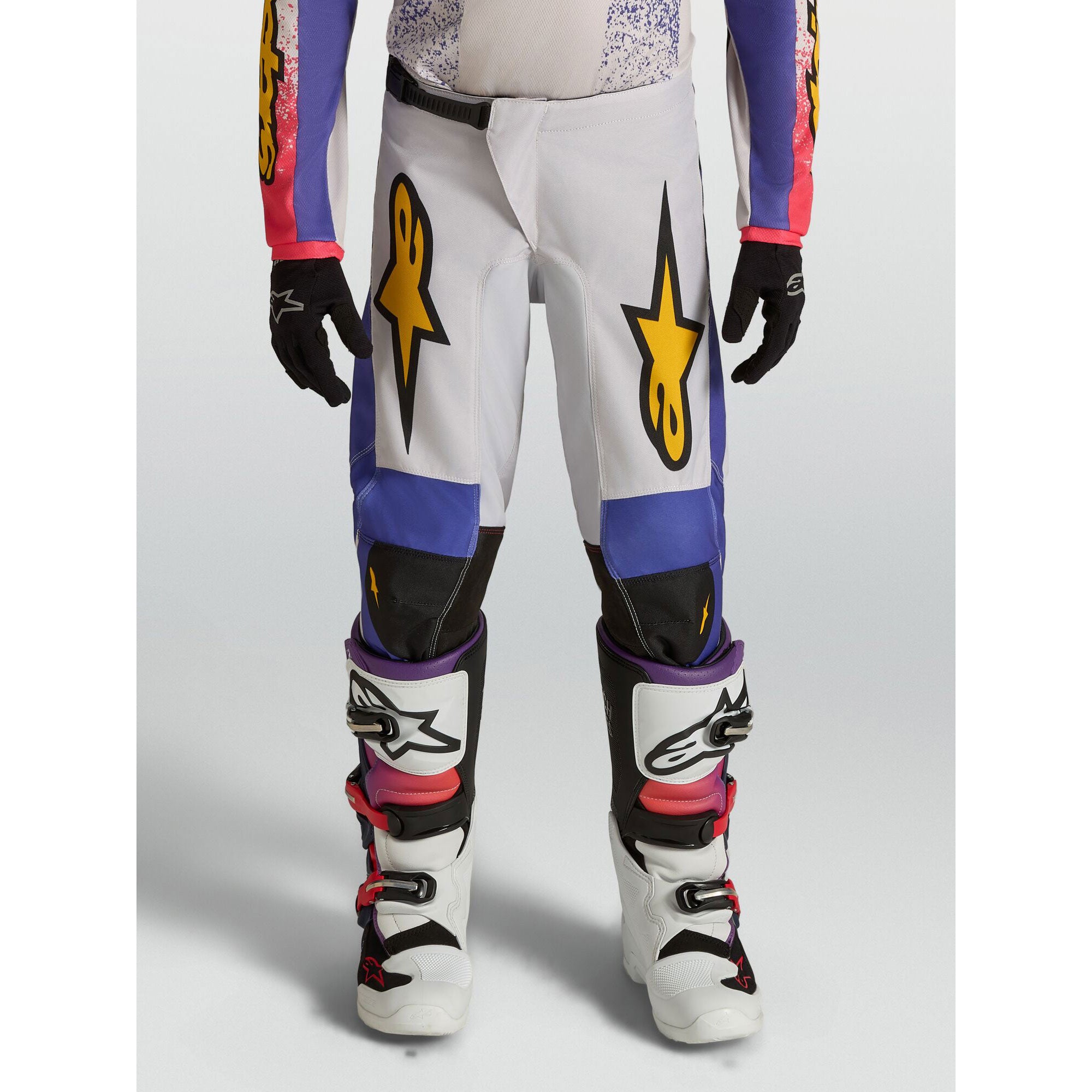 Alpinestars Youth Fluid DRAG MX Gear Set (Light Lilac/Blue Iris/Gold)
