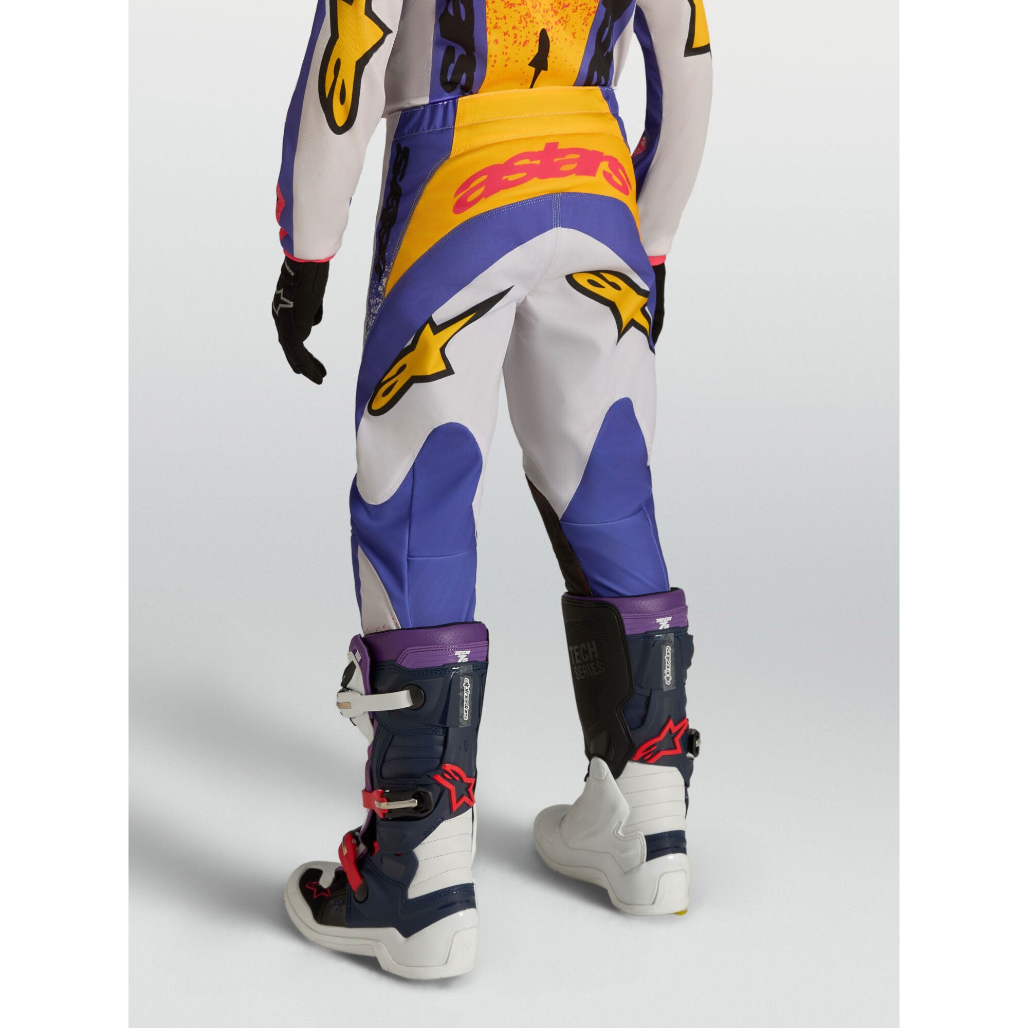 Alpinestars Youth Fluid DRAG MX Gear Set (Light Lilac/Blue Iris/Gold)