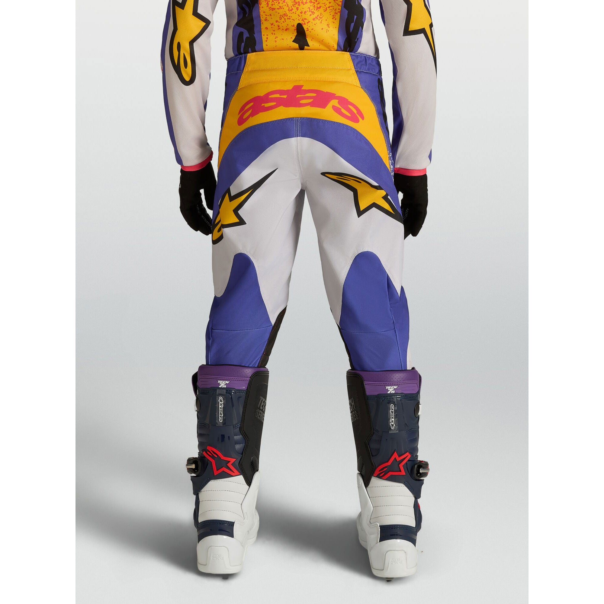 Alpinestars Youth Fluid DRAG MX Gear Set (Light Lilac/Blue Iris/Gold)