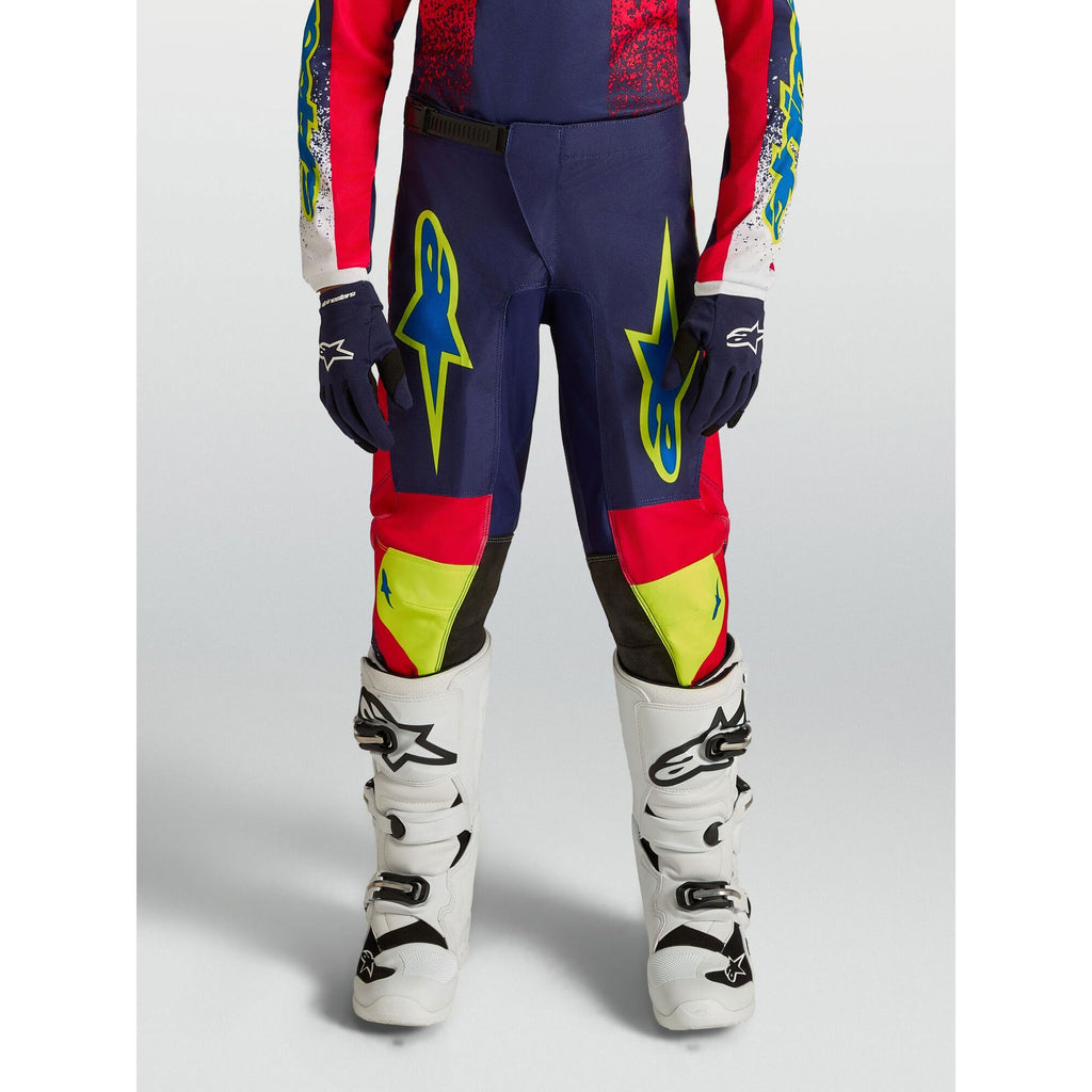 Alpinestars Youth Fluid DRAG MX Pants (Blue Navy/Fire Red/White)
